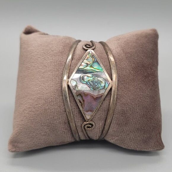 Vintage Mexican Silver Cuff Bracelet - Picture 1 of 4